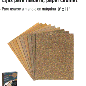 Lija para madera grano 100 Truper 11611