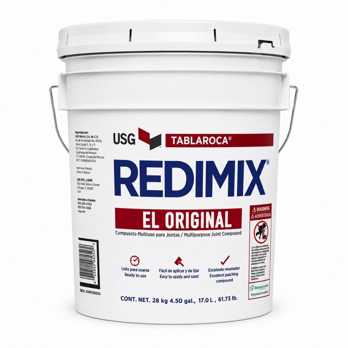 Redimix compuesto cubeta de 28 kg