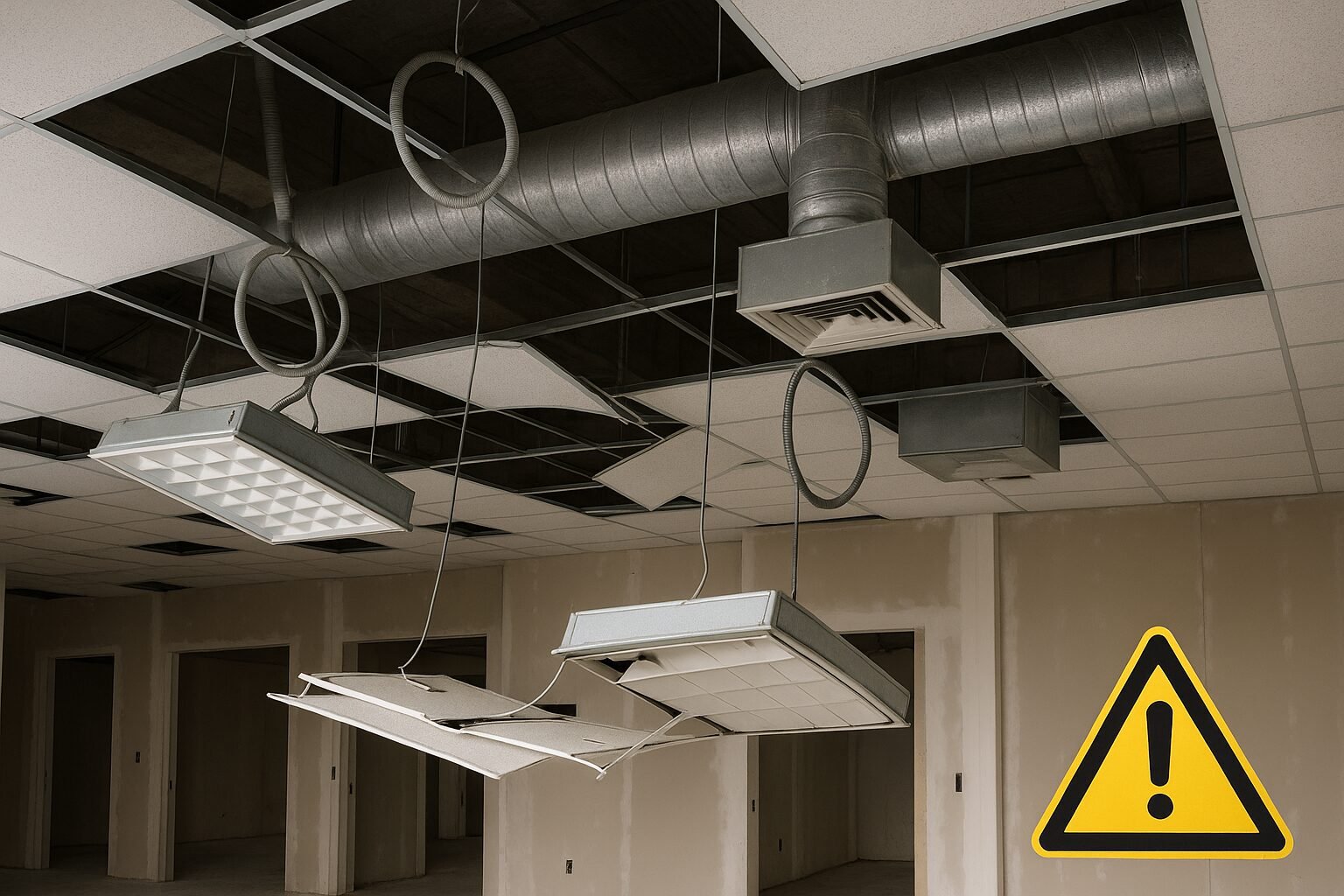 20250705_1154_Unsafe Ceiling Supports_simple_compose_01jzdvg2jpeezbtsw551a77980